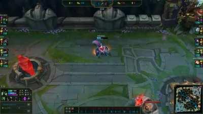 Got an interesting interaction when using Warwicks Q on a respawning Sion