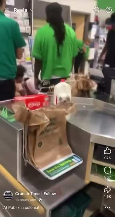Perrine people fighting in Publix,This not even funny we got to do better man this why our race is frown upon.