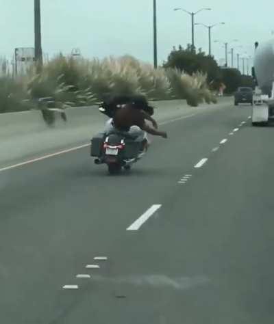 Riding home Friday after work