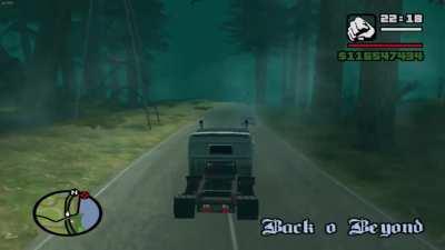 [GTA SA] A random plane crashed into me while driving on highway and listening the top gear radio