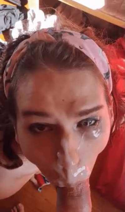 Huge facials are fun for everyone involved