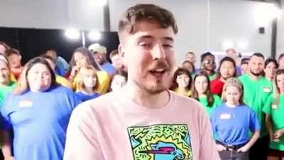 mr beast doar pra 2050 homens diferentes