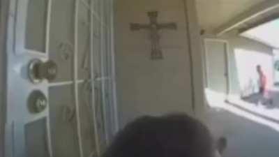 She already knocked the door