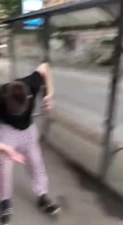 Let me punch this bus stop glass