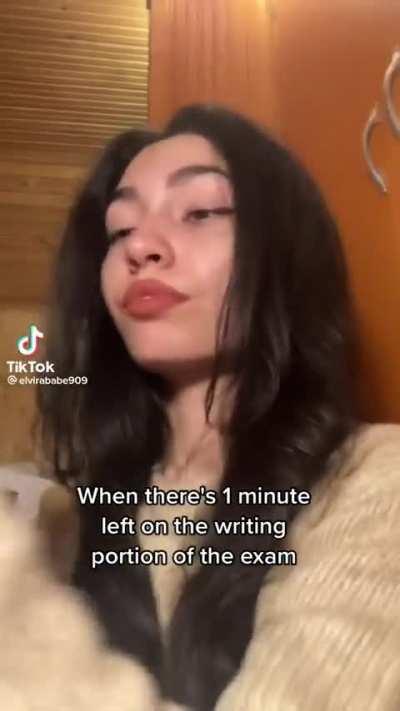 She's not writing she's painting