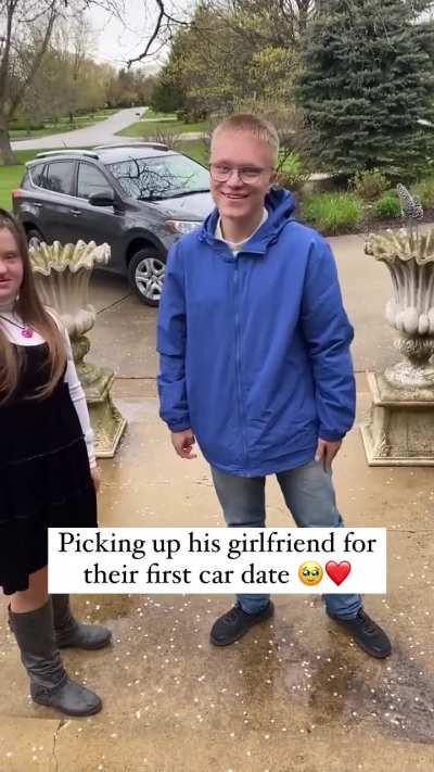 Picking up his girlfriend