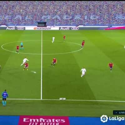 Hazard backheel pass vs Osasuna