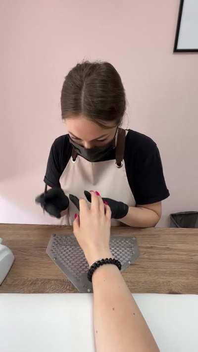 Getting a manicure