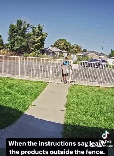 To deliver a package