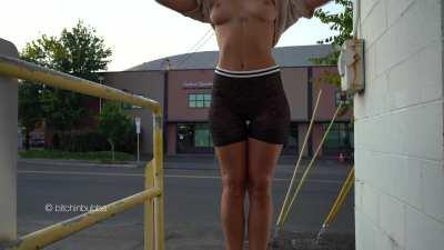 Almost caught with my shorts down [GIF]