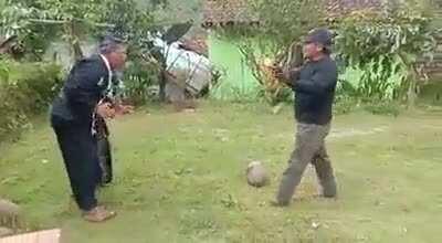 WCGW Throwing a rock at your back