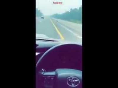 See the level of stupidity this guy did and that too for a BS tiktok Video. Who drives wrong way on a motorway?
