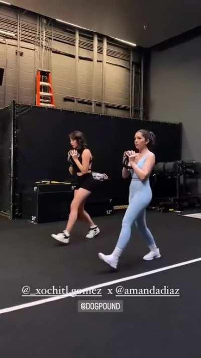 Working out with Amanda Diaz