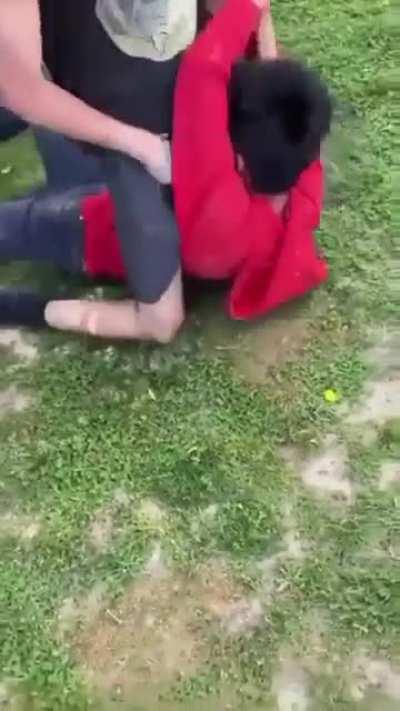 How the hell you have him on the ground and still miss? Not my vid Bridgeton Nj.