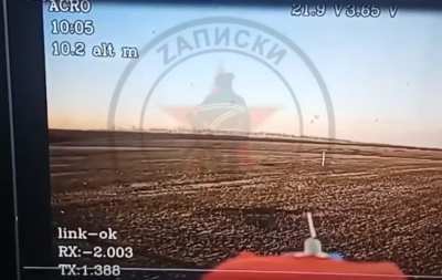 Russian drones attack an abandoned Ukrainian M2 Bradley near the dragon's teeth on the border of Belgorod