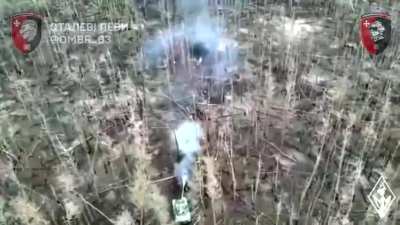 Ukrainian tank of the 63rd Mechanized Brigade directly fired at Russian positions in the Serebryansky forest. End of December 2024