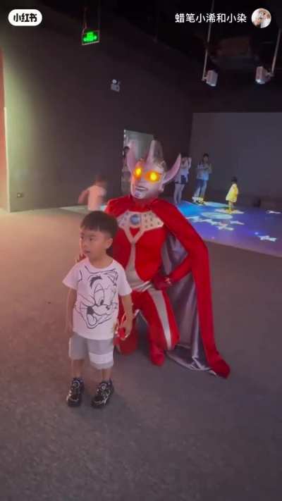 He tries to surprise the kid