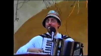 Man yoldels at an insane speed while having a cigarette in his mouth