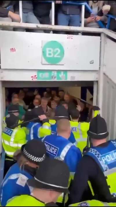 Shrewsbury fans in Birmingham.