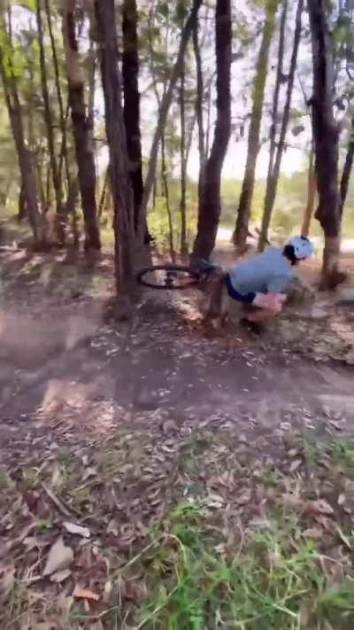 At least he was wearing a helmet.