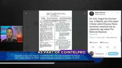 In COINTELPRO, the FBI created an anarchist underground zine, boasting “the anarchist point of view is the most disruptive element in the New Left” and could be used to attack Vietnam and the USSR