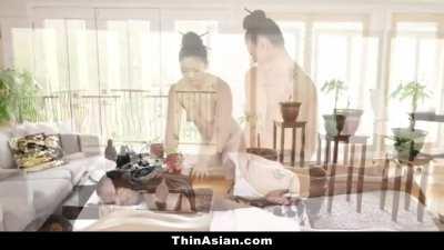 Black Guy Hired Sultry Seductress Nyomi Star to Oil Him up And Rub Him Lovingly