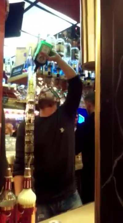 Let no-one ever say barstaff are unskilled!