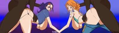Nico Robin & Nami Rough Anal (PlusBESTIA) [One Piece]