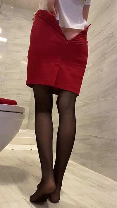 My cabin crew uniform really tight