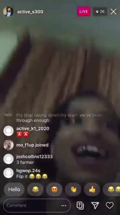 (activegxng) suspect smoking an opp pack (cropped video)