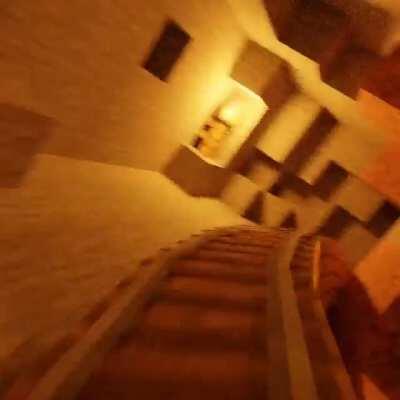 An impossible curvy cave coaster.