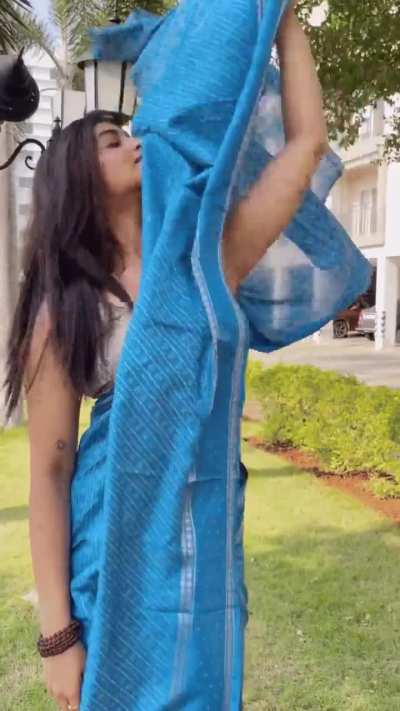 Cutie Pie with Beautiful Saree