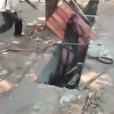 Publicly beaten for stealing in Africa