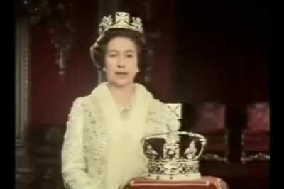HM the Queen Elizabeth II explains the Imperial State Crown