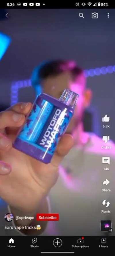 Jesus Christ how many vapes does this man own!? He better hope lung cancer doesn't stack.