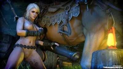 Ciri and a Horse [The Witcher 3](The Firebrand)
