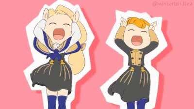 Mercedes and Annette do the Caramelldansen