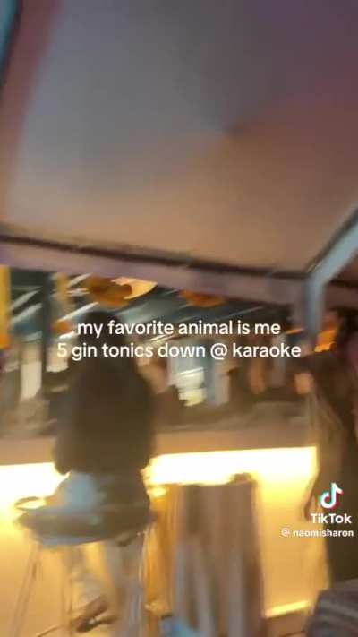 Naomi doing karaoke 😂 🎤