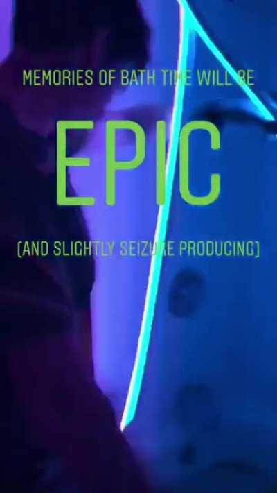 Waterproof hue lightstrip for bathtime. My kiddos are gonna have great memories of bathtime.