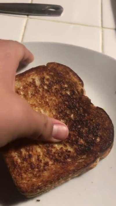 I burned my grilled cheese 😔