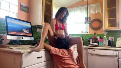 I keep my son very occupied when he’s been a bad boy.. [MF] MILF