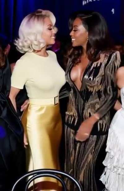 Beyoncé and her fine ass sis Kelendria kissing (AI)