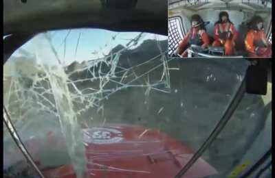 Driving with a smashed windshield