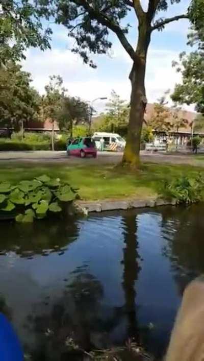 Successfully Jumping a Stream in a Car