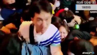 People crushed together in Itaewon , Seoul