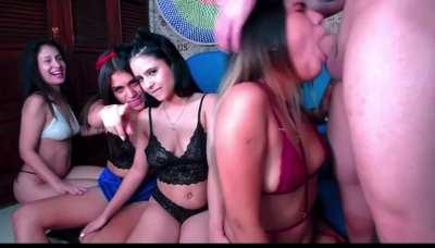 Latinaâs line up to get their throats fucked