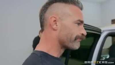 Aria Lee Gives Dad`s Buddy A Sneaky Blowjob