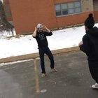 MMA fighter asks punk to stop then slams him on his head