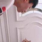 Getting kisses before leaving the house