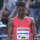 Long jumper nearly jumps the entire pit!